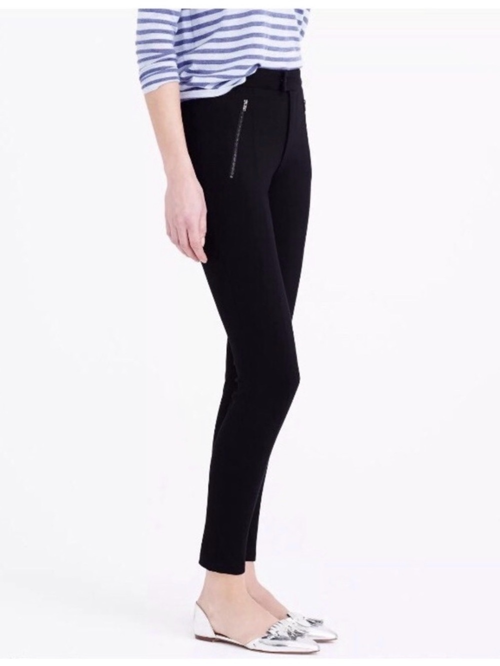 J. Crew Black Skinny Ponte Ankle Pants